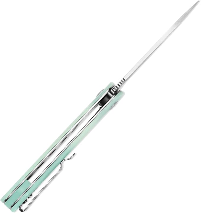 Sitivien ST102 Folding Knife, D2 Steel Blade+G10 Handle Pocket Knife, EDC Tool Knife for Outdoor, Camping, Hunting, Survival (Turquoise) …