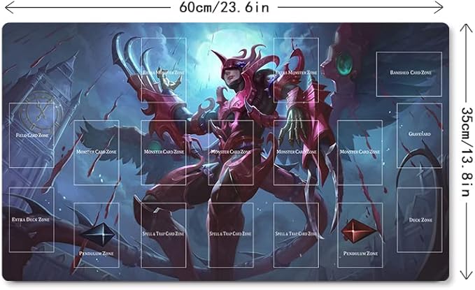 New Mlikemat Playmat Destiny Hero Destroy Phoenix Enforcer TCG CCG OCG Trading Card Game Mat with Zones + Free Bag (ZD039-318-A)