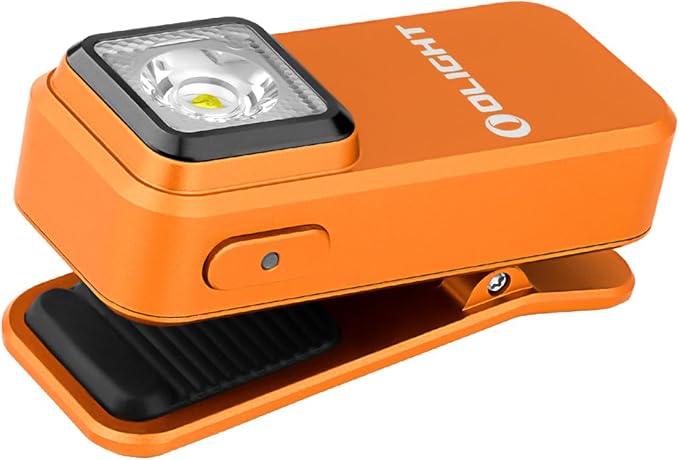 OLIGHT Oclip Rechargeable EDC Flashlight 300 Lumens Dual Sources Compact Pocket Clip Light, Convenient USB C Charging, Magnetic Flash Lights for Working, Cycling, Emergency, Signaling Tool(Orange)