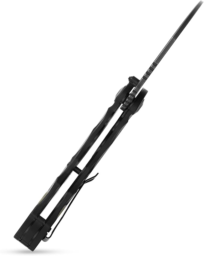 Sitivien ST160 Pocket Folding Knife,K110 Steel Blade with G10 Handle EDC Tool Knife for Outdoor Camping,Hiking,Fishing(Green)