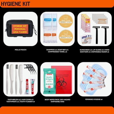 72 Hour Survival Kit - 291 Pieces Survival Gear and Supplies - 45L Go Bag Emergency Backpack, First Aid, Water Filter, Tools, Tent, Camping Essentials, Emergency Preparedness - The Alpha