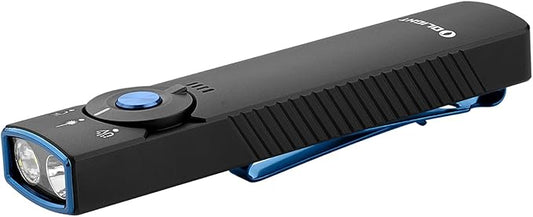 OLIGHT Arkfeld Pro Rechargeable EDC Flat Flashlight with Green Beam, UV and White LED Combo, 1300 Lumens Portable Pocket Lights, Triple Sources for Outdoors Emergency Working (Black CW)