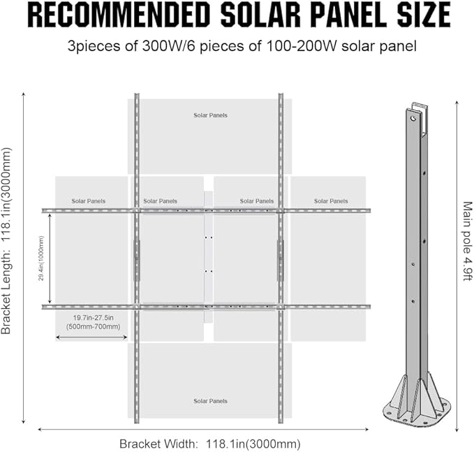 ECO-WORTHY Solar Panel Dual Axis Tracking System (Increase 40% Power) with Tracker Controller, Complete Solar Tracker Kit, Ideal for Different Solar Panels, for Yard/Farm/Field