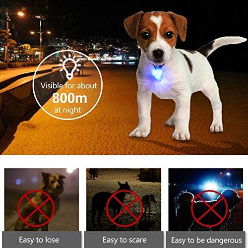 Avando Dog Collar Light, Dog Lights for Might Walking Waterproof Silicon LED Dog Collar Safety Night Walking Lights for Dog and Cat - Batteries Included (3 pcs)