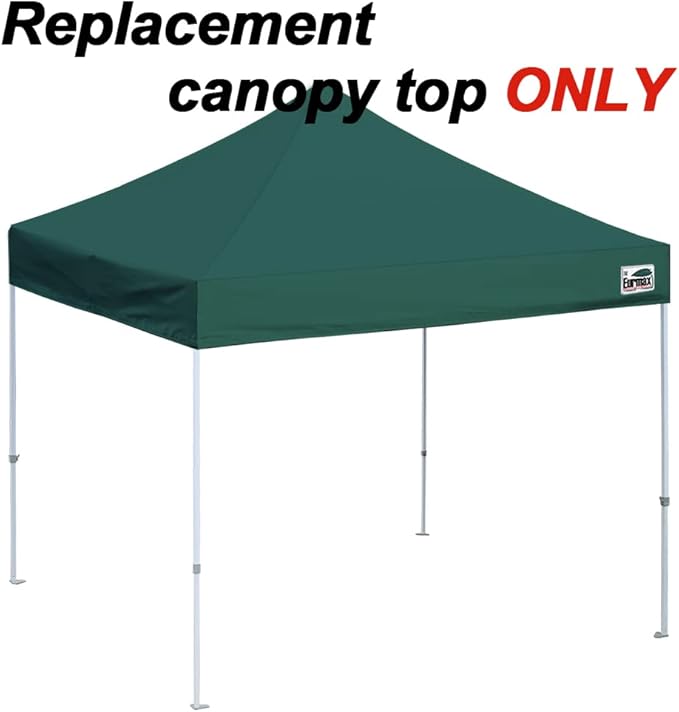 Eurmax USA New 10x10 Pop Up Canopy Replacement Canopy Tent Top Cover, Instant Canopy Top Cover ONLY, Choose 30 Colors,Bonus 4PC Pack Weight Bag (Forest Green)