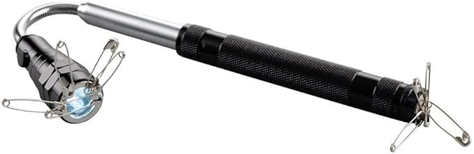 Magnetic Telescopic Elastic Neck Picking Tools, Portable Expandable Magnetic Telescopic LED Flashlight Magnetic Pickup Tools Work Lights Flashlight Magnetic, Outdoor Multi-Purpose Flashlight