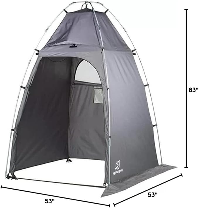 SylvanSport Privy Bivy Privacy Tent - Windproof, Portable Shelter for Camping Toilets & Changing Room - 6??8??of Interior Height - Easy Setup - Pop-Up Pod with Window for Camping, Beach & Tailgates