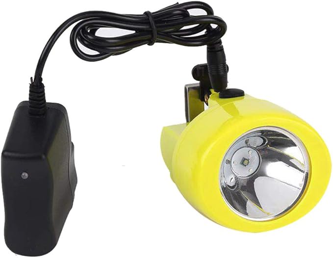 Rechargeable LED Mining Headlamp, Waterproof Explosion-Proof Miner Cap Light, High Power Helmet Headlamp for Coal Mining, Coon Hunting, Night Work, Hiking, Caving, Outdoor Adventure