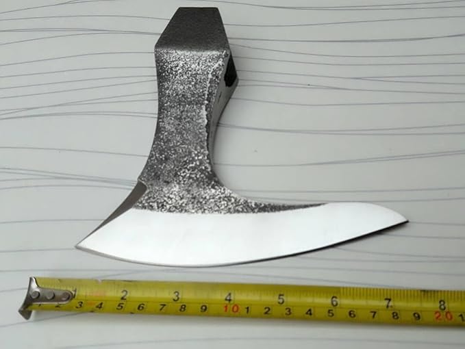 WHS201 Viking Axe Head, Custom Hand Forged Viking Axe Real Head, Tomahawk Viking Hatchet Beared Camping Axe Blade, 5160 HIGH Carbon Steel Blade, Viking Gift for Him - Christmas Gift (Ragnar)