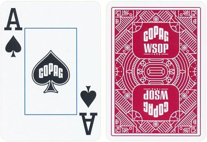 Copag WSOP 100% Plastic Playing Cards - Standard Size (Poker) Jumbo Index Black/Red Double Deck Set