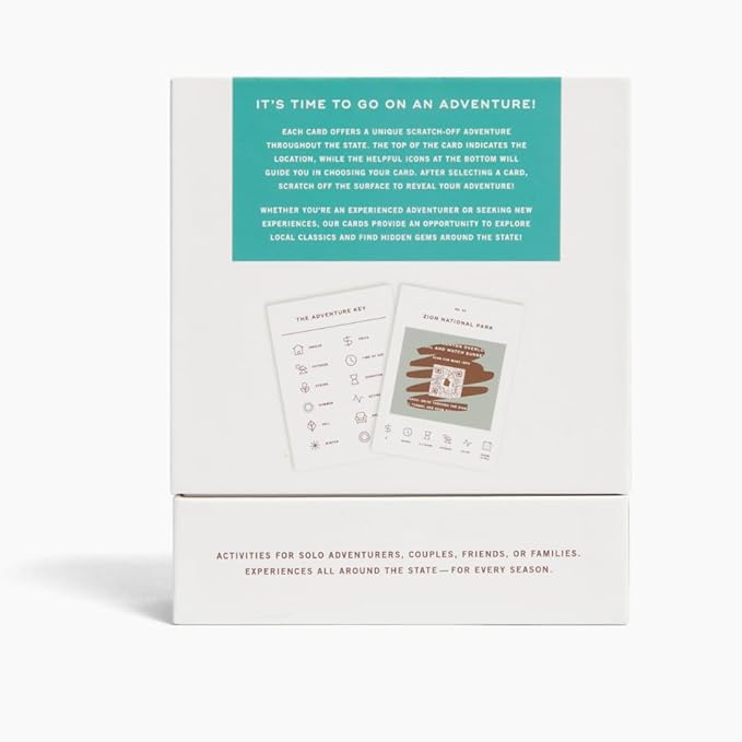 Reach International Outfitters Utah Adventure Bucket List: 50 Scratch-Off Cards for Outdoor Activities, Tourist Attractions, and Road Trips - Perfect Travel Gift and Guide for Exploring