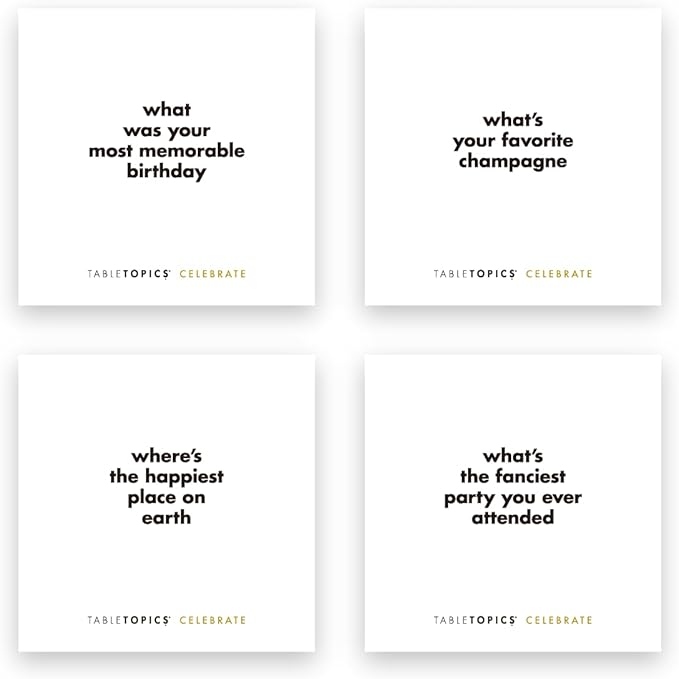 TableTopics Celebrate to Go Question Card Game - 40 Conversation Starter Cards for Parties, Special Occasions, Holidays, Take Anywhere, Great Gift