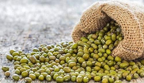 Whole dried Organic Mung Beans aka 'Green Gram' 'Maash' 'Moong' Prewashed Clean Ready to Cook non GMO