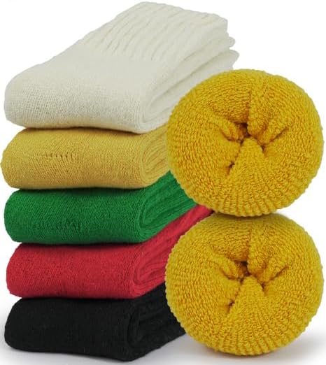 BomKinta Boot Socks for Women Winter Solid Thick Warm Socks Cozy Crew Socks Christmas Gift