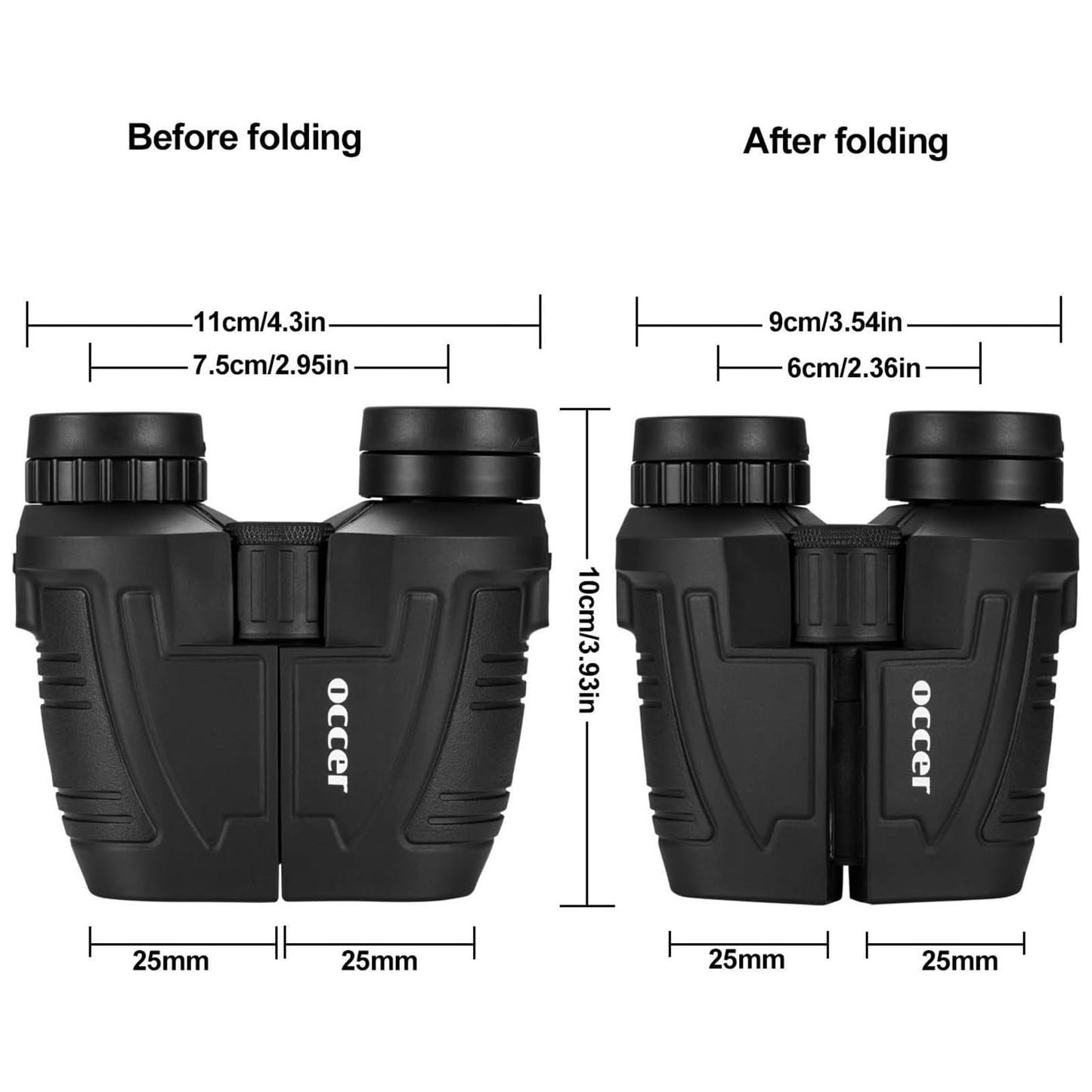 Occer 12x25 Compact Binoculars for Adults and Kids