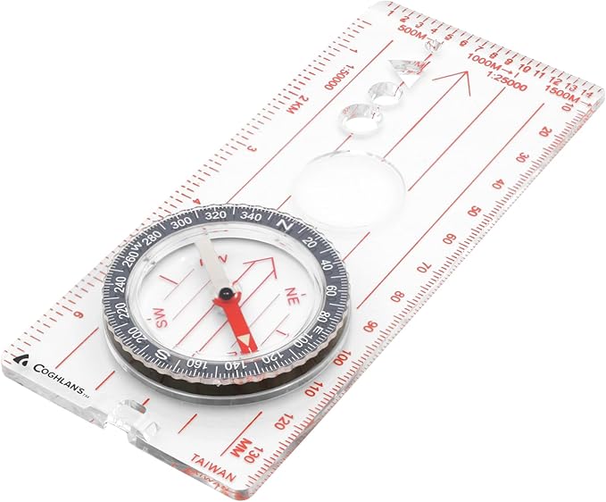 Coghlan’s Outdoor Compasses – Lightweight, Durable Navigation Tools for Hiking, Camping, Orienteering & Survival with Map, Wrist, Lensatic, LED, and Carabiner Options