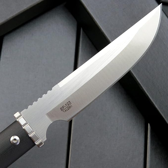 Eafengrow EF123 Fixed Blade Knife 14c28n Steel Blade G10 Handle Fixed Knife for Outdoor Camping Hunting Survival Tool Knives with Kydex Sheaths