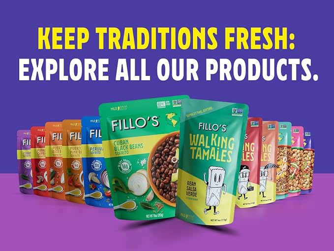 Fillos Walking Tamales Mild, Savory Ready To Eat Meals, Microwaveable Meal, Gluten Free and Preservative Free 7 Pack with Mild Tamales Lunchables