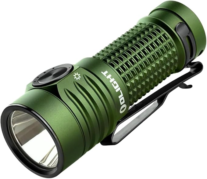 OLIGHT BatonTurbo EDC Flashlight Rechargeable, 1000 Lumens Compact LED Powerful Flash Light 510 Meters Long Throw, with Magnetic Charging Cable and Landyard for Hiking, Camping, Home Use (OD Green)