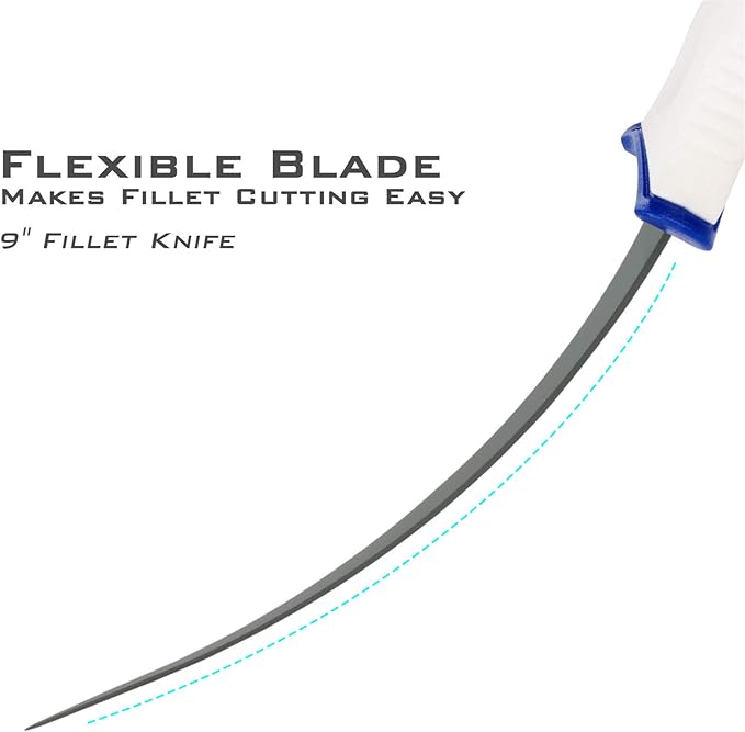 KastKing Spartacus Fillet Knife, Razor Sharp 8Cr14 Stainless-Steel Blade, Boning and Food Prep Knives, Durable/Comfortable Handles, Protective Sheath, Perfect for Fresh or Saltwater