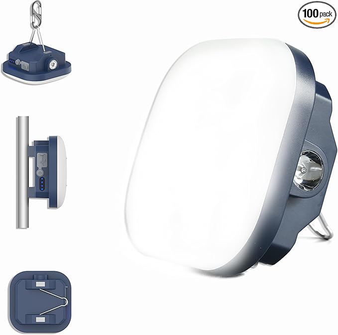 Strood Rechargeable 800LM LED Camping Lighting,Portable Tent Light,Fixture Camping Lantern Light with Magnet Base, 4000 mAh PowerBank,Survival Gear Camping Equipment Hiking Hurricane Emergency Outage