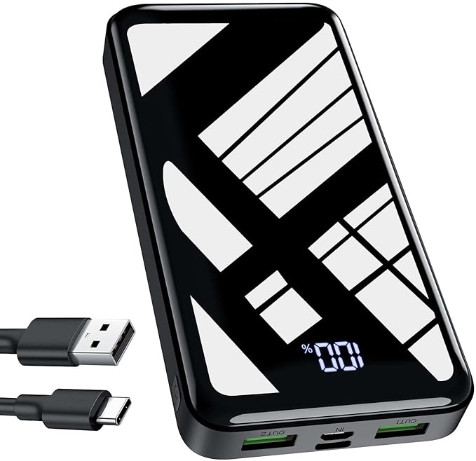 Portable Charger Power Bank 27000mAh, 22.5W Fast Charging USB C External Battery Pack, 3 Outputs & 2 Inputs, LED Display, Battery Cell Phone Bank for iPhone 17/16/15, Samsung Galaxy, Android