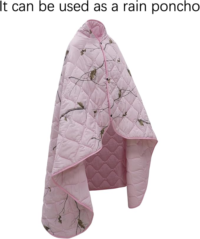 Poncho Liner Military Blanket Outdoor Camping Blankets for Travel, Beach, Grass, Picnic, Car Emergency, Outdoor, Survival