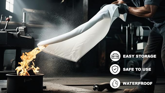 Emergency FIRE Blanket of Fiberglass ??2 Pack - 40x40 2-FIRE Suppression Safety for Home,Kitchen,Camping CAR,RV ??BE Prepared & Stay Safe Today