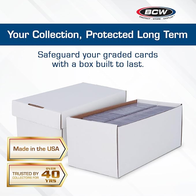 BCW 5ct Graded Shoe Box - Card Storage Holds 300 Toploaders & 100 Graded Cards