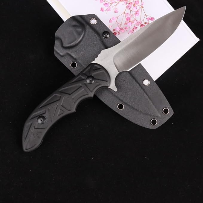 MASALONG Kni231 Full Tang Survival 9cr14mov Steel Knife With Belt Sheath For Bushcraft Camping Fixed Blade Knives