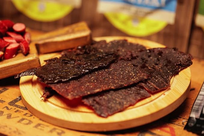 Jerky.com Booze-Infused Jerky Combo - Featuring Flavors Whiskey, Chipotle Bourbon, Whiskey BBQ, Red Wine Flavors - Great Gift for Men (4 Flavors - 2.5 oz. bags)