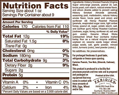 FERIDIES Sweet and Spicy Snack and Trail Mix Assortment (Rt.58 Trail Mix, Campfire Crunch, Happy Hour Heat, and 5'O Clock Crunch)