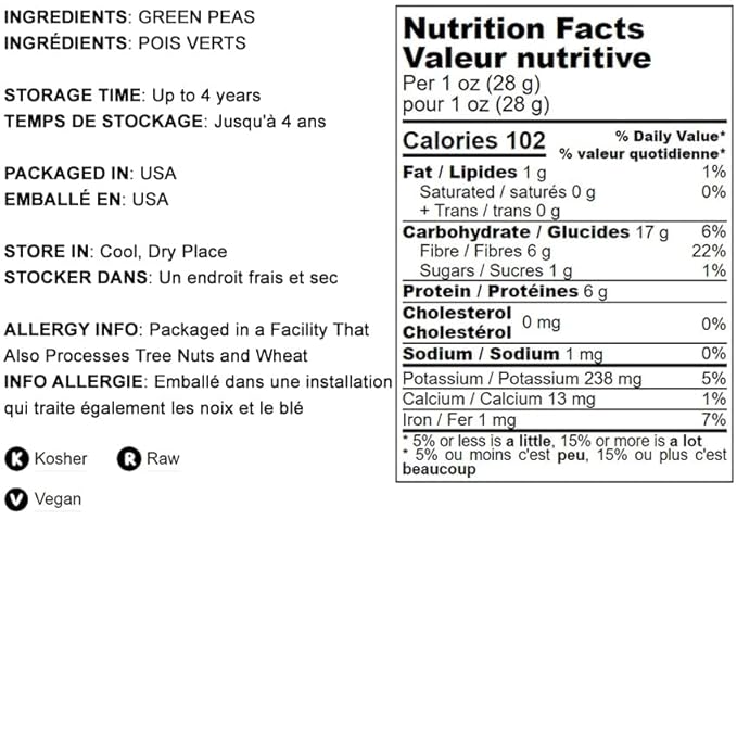 Food to Live Green Split Peas, 12 Ounces – Dried, Vegan, Kosher, Bulk. Easy to Cook. Rich in Protein, Fiber, Essential Minerals. Great for Pea Soup, Stews, Salads. Perfect to Serve with Rice.