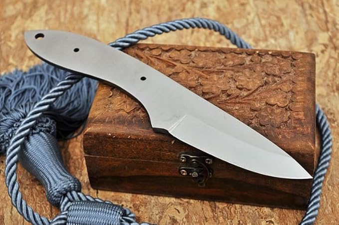 Zaby Knives-7282 Custom Handmade D2 Steel hunting Knife Blank Blade, 8.5'' skinning Knife Blank Blade For knife making, Gray (7282 Blank blade)