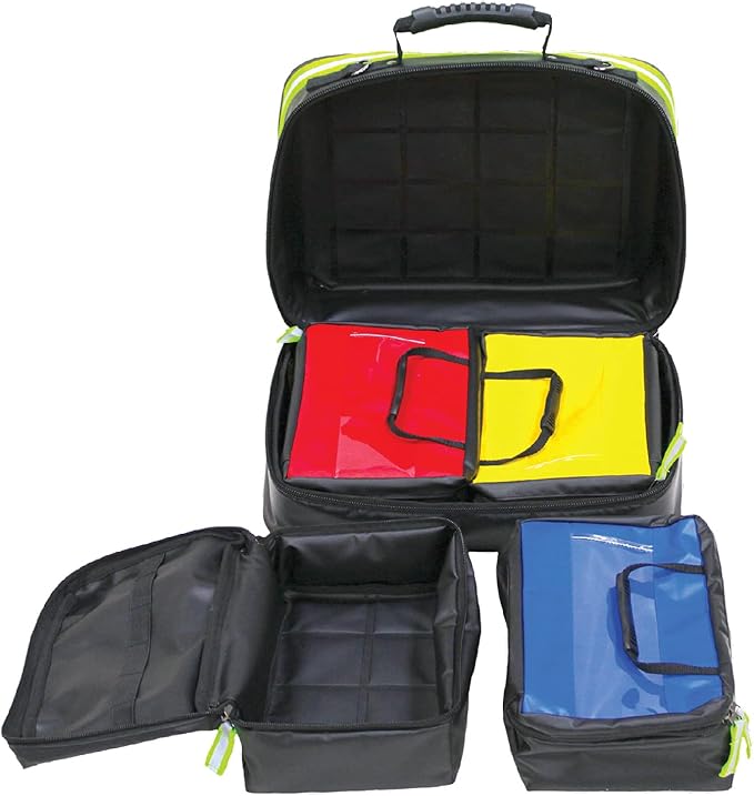 Kemp USA Fluid-Resistant Tarpaulin Responder Bag With Medication Pouches