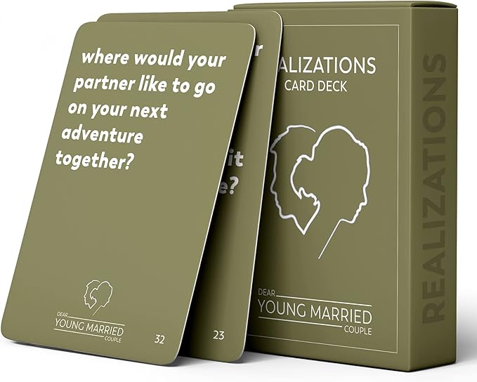 REALIZATIONS - Card Deck - Fun Game for Couples - 52 Questions to See How Well You Know Your Partner ??Dating and Engaged Couples Gift ??Conversation Starter