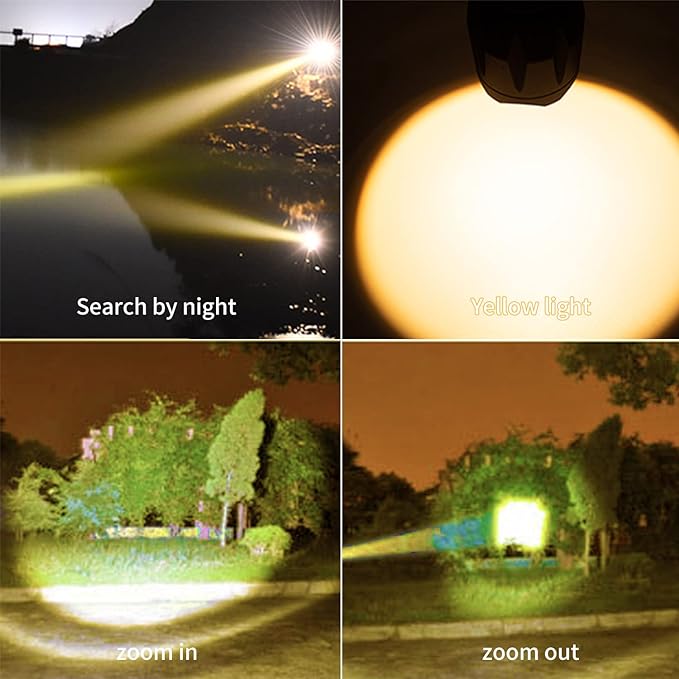 LED Rechargeable Amber Flashlight ,Photography Fill Lightï¼?800K Warm Light for Eye Care, Sleep Aidï¼? in 1 White Light and Yellow Light and Amber lamp.