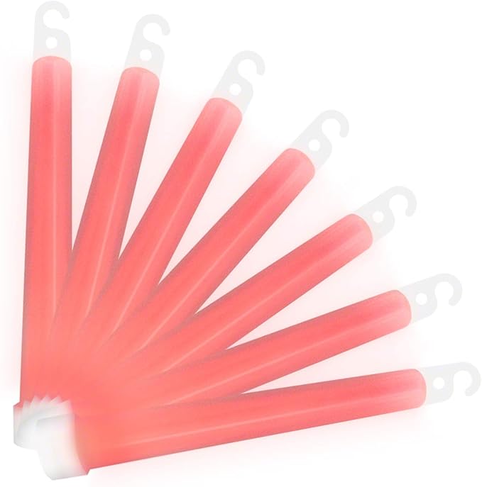 FlashingBlinkyLights Premium Red Glow Sticks 6" (Pack of 25)
