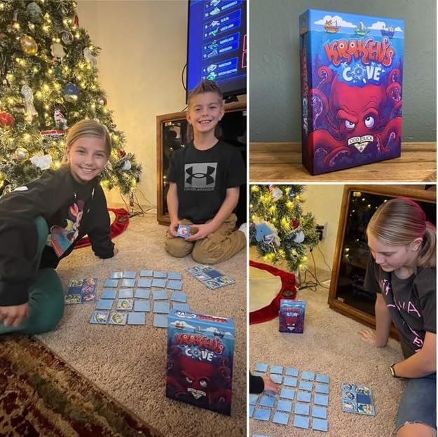 Kraken?™s Cove ??Memory & Strategy Game for Kids & Families | Quick Play Ocean Adventure Game | Ages 5+ | 1-3 Players | Under 15 Minutes