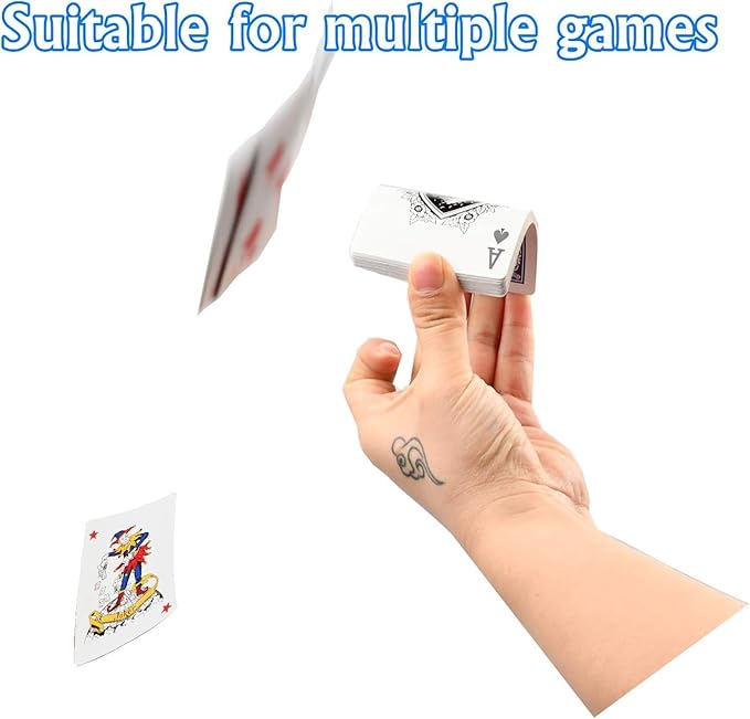 12 Pack Playing Cards, Poker Cards, Standard Index, Premium Playing Cards, Decks of Cards Bulk, Red and Blue, for Blackjack, Solitaire, Bridge, Canasta Card Game(Motorcycles and Beauties)