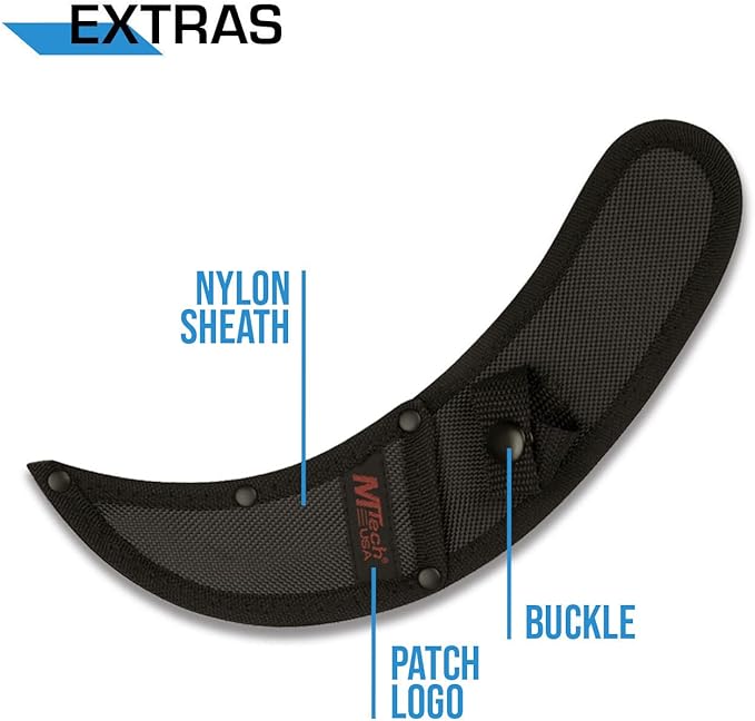 MTECH USA Fixed Blade Knife, Partially Serrated Stainless Steel Blade with Cord Wrapped Handle, Black Nylon Sheath - Hunting, Camping, Survival, Everyday Carry (Black Red)