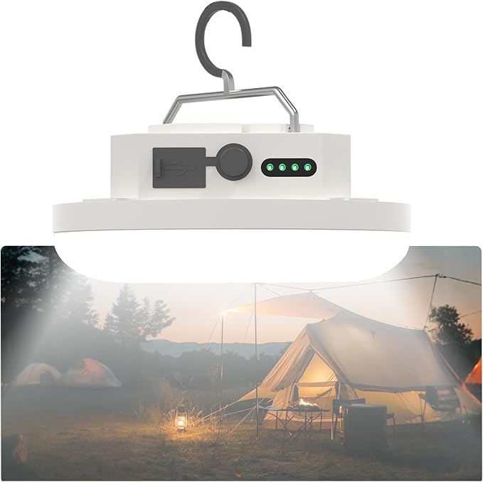 Camping Lantern 10500mAh Rechargeable Battery, 30W Ultra Bright LED Hanging Light with 3 Modes, Waterproof Portable Tent Lighting for Outdoor Emergency & Hiking