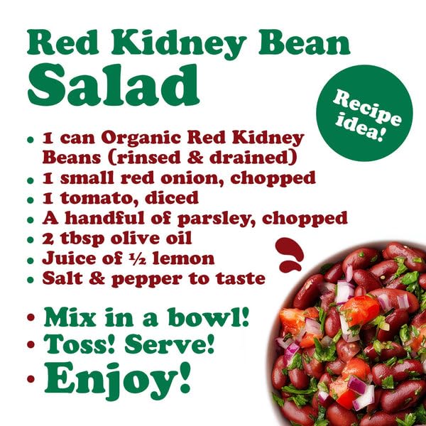 Food to Live Organic Italian Red Kidney Beans, 14 oz (Pack of 1) – Unsalted, Non-GMO, Vegan. Ready to Eat. Perfect for Salads, Soups, Pasta e Fagioli. Wholesale