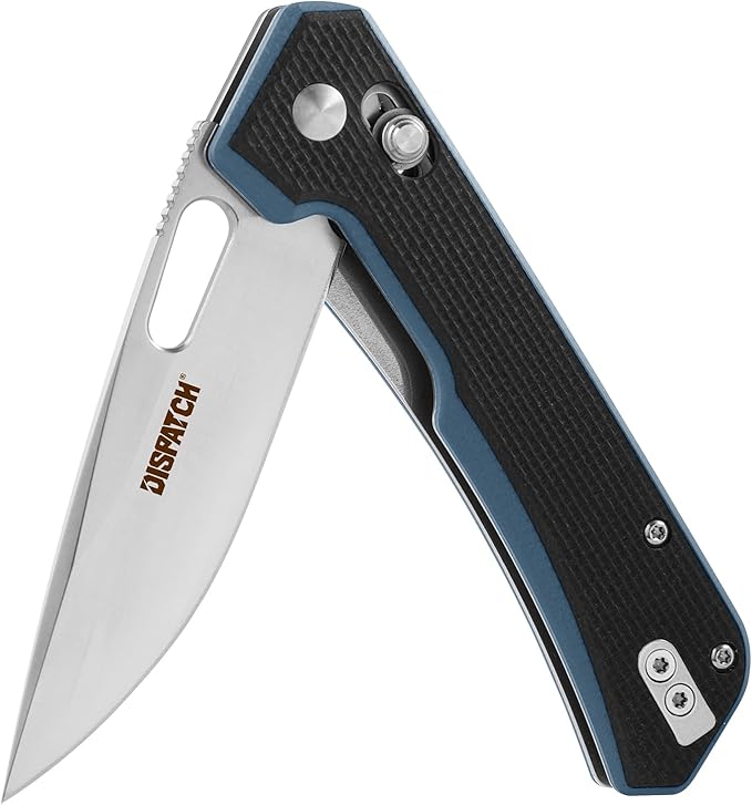 EDC Folding Knife with Clip, 3 Inch D2 Steel Drop Point Blade with G10 Handle, Pocket Knife for Men Women Outdoor Camping Hiking with Thumb Hole and Axis Lock Pocketknife