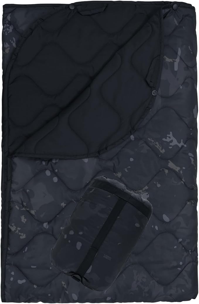 Poncho Liner Military Outdoor Camping Blanket for Travel, Beach, Grass, Picnic, Car Emergency, Outdoor, Survival