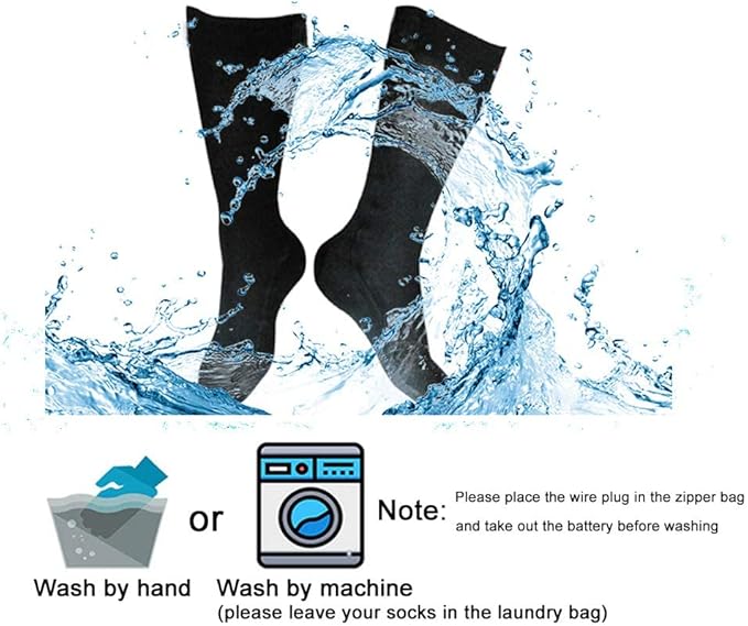 Rechargeable Battery Heated Socks Thermal Foot Warmer for Winter Electric Heated Hosiery for Men and Women