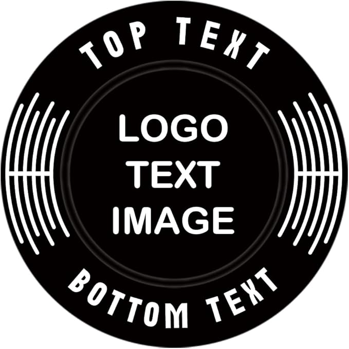 100 Custom Plastic Poker Chips, Print with Personalized Text, for Texas Hold'em Poker, Card Club or Late Night Poker Games