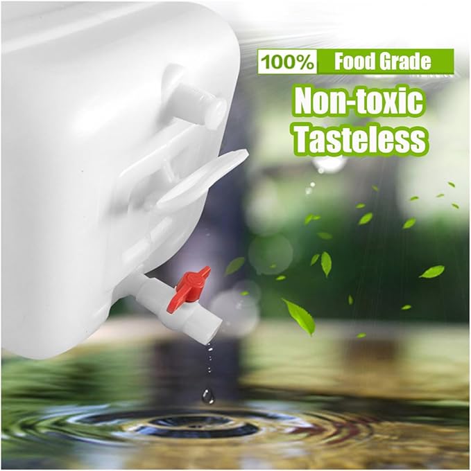 Water Tank Drop-Resistant Plastic,Portable Horizontal Plastic Water Storage Container with Faucet for Household Water Camping Outdoor Self-Driving(Size:13.2 Gal)