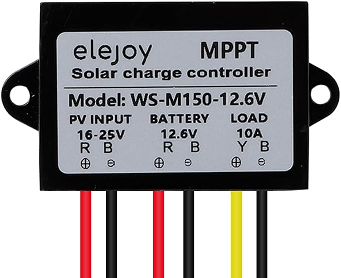 10 Amp 12.6V 150W MPPT Solar Charge Controller 99% LiFePO4 Lithium Iron Phosphate Battery Ultra-Compact and Lightweight IP67 Waterprof