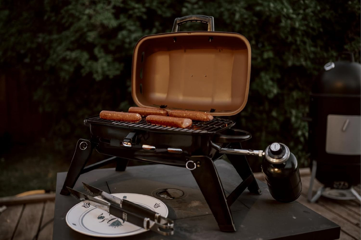 GasOne Tabletop Propane Grill – Portable Grill Propane with Heat Resistant Handles, Large Cooking